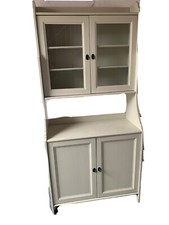 Beautiful Vintage wooden Dresser with glass cabinets and lockable doors