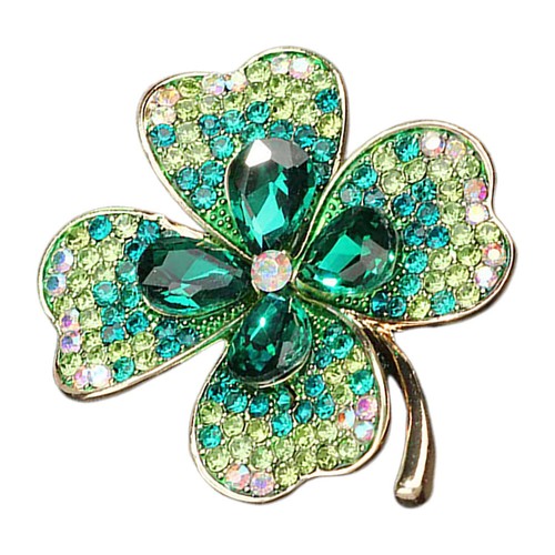 Elegant irish shamrock brooch - shamrock,