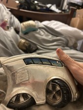 Silver coloured camper van - coloured,