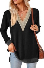 iChunhua Womens V Neck Lace