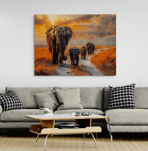 Elephant animal canvas - elephant,