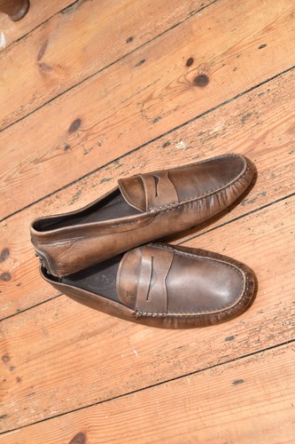 Men leather penny loafer - men,