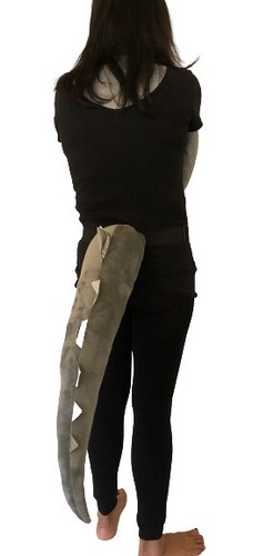 Grey reflective fin - grey, dinosaur