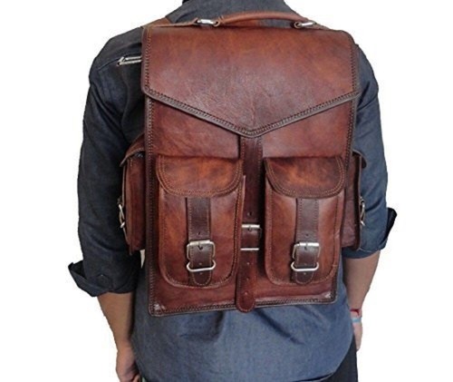 Leather backpack bag vintage - leather,