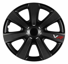 4 x Black VR Wheel Trims Hub