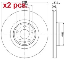 X2 PCS FRONT BRAKE DISC ROTOS