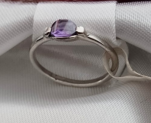 Delicate amethyst stone ring - amethyst,