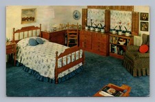 Vintage Advertisement Postcard Ethan Allen Furniture Bedroom 1960s