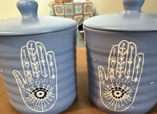 Hamsa hand ceramic - hand, jars