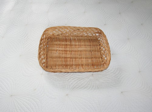 Large wicker tray basket - large,