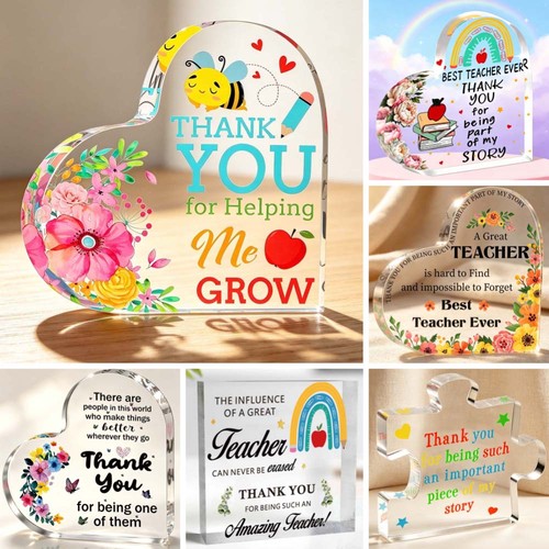 Thank you teacher gift acrylic - thank,
