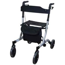 Brand New AIDAPT Deluxe 4 Wheel Lightweight Rollator Folding Walking Aid Frame