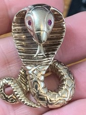 9ct Yellow Gold large Snake /