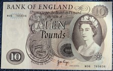 Bank of England Replacement Ten Pound Banknote, J.B.Page aUNC MO6 765636 B327