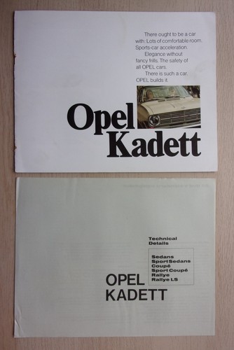 Opel kadett orig - kadett, 1969