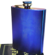 8oz Hip Flask Stainless Steel Metallic Blue Hip Flask Best Quality New Arrival