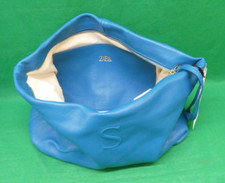 ZARA Leather Bag in Teal Blue