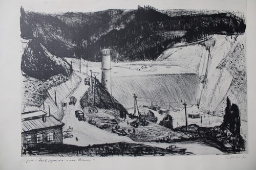 Graphic coal mine - (print),