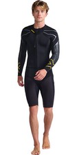 2025 2XU Mens Propel Swim Run Wetsuit - Black / Ambition