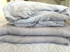 Cozee Home ~ Abstract Crinkle & Velvetsoft Duvet, 2 Pillowcases & Fitted Sheet 