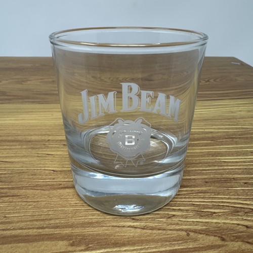 Jim beam rocks glass - jim, etched