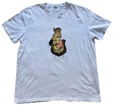 Paul Smith Mounted Striped Zebra Men’s Designer Summer White T Shirt Iconic XL