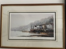 Large signed limited edition print 'Sheltered Moorings' Circa 1875 Ken Hammond