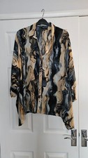 ✨ Saloos Oversized Marble Print Blouse – Size 10 ✨