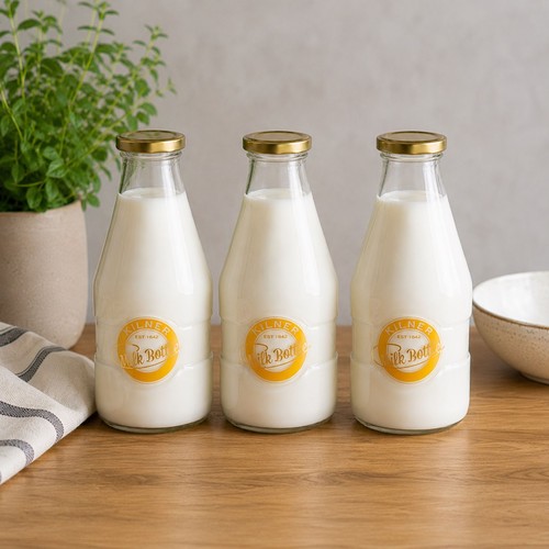 Kilner glass milk bottle 1 - glass,
