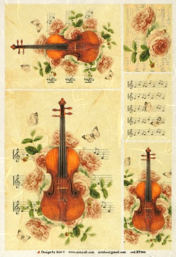 Vintage violin music rice - vintage,