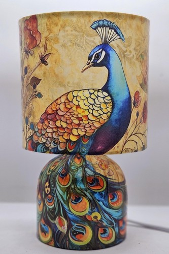 Colourful peacock decoupage - colourful,
