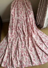 BRAND NEW FABULOUS CREAM/ RED 100% COTTON TOILE CURTAINS