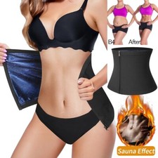 UK Sweat Waist Trainer Sauna Belt Women Men Slimming Body Shaper Fitness Girdle