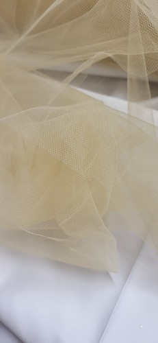 Fabric champagne tulle - champagne, for