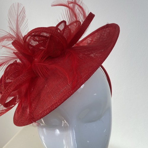 New tomato red fascinator - tomato,