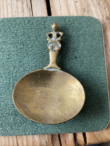 Vintage brass pixie tea - vintage, caddy