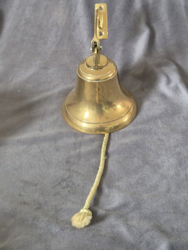Brass wall mounted bell - brass, 21cm