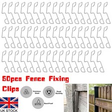 Fence Clips, 50Pc Stainless