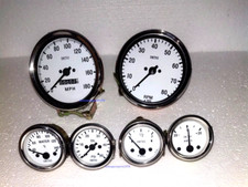 Smiths Kit Elec Temp Oil Fuel Amp Gauge Speedo0-180 mph Tacho0-80 100 mm WC