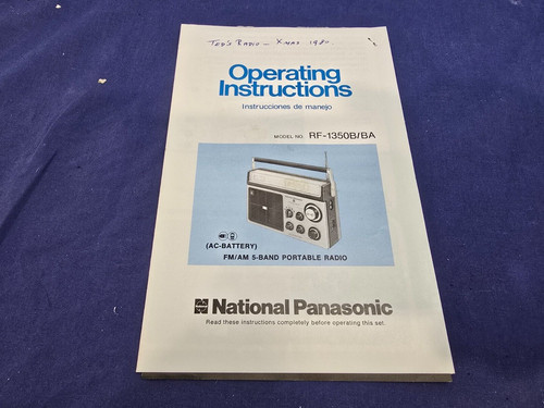 National panasonic 1350b ba - panasonic, rf-1350b/ba