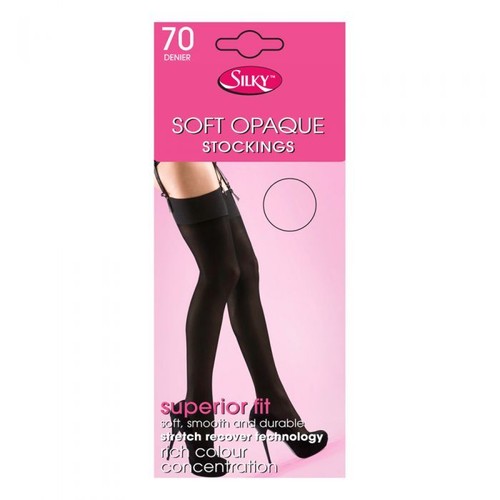 Silky soft opaque stockings - soft,