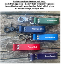 Real Leather Belt Loop Key Ring Holder Accessory Choice of Colour & LoopHandmade