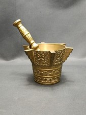 Antique brass mortar - brass, and