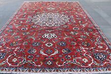 Fine Vintage Traditional Hand Made Oriental Wool Red Large Rug Carpet 394x246cm