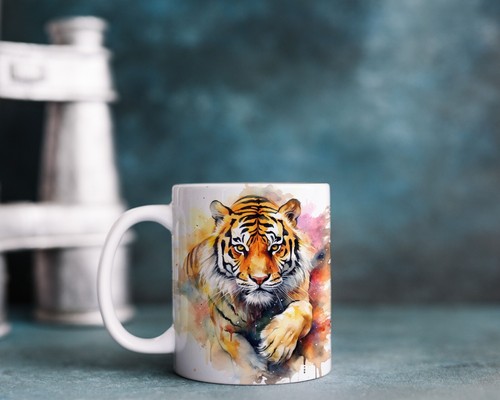 Watercolour tiger - watercolour,