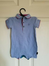 baby Baker Ted Baker boys summer baby grow one piece suit blue size 3-6 