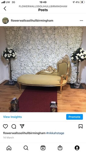 Flower wall hire sofa chaise - flower,