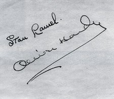 STAN LAUREL & OLIVER HARDY Signed Card - Comedy Film Actors 7"x5" reprint