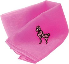 50s Neck Scarf Pink White ie BA1087-Poodle Scarf  Pink BN