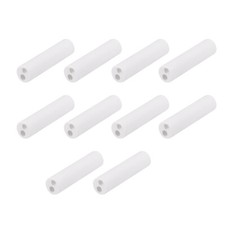 1.7mm Dia Ceramic Insulation Tube Twin Bore Porcelain Insulator Pipe 10 Pcs